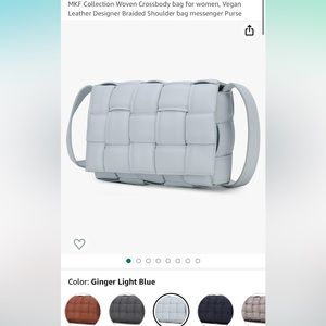 Vegan leather designer braided Bag